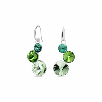 Boucles d'oreilles Spark Lollipop en argent plaqué platine et cristaux