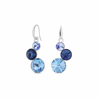 Boucles d'oreilles Spark Lollipop en argent plaqué platine et cristaux