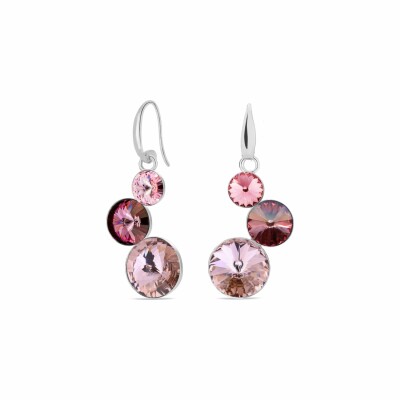 Boucles d'oreilles Spark Lollipop en argent plaqué platine et cristaux