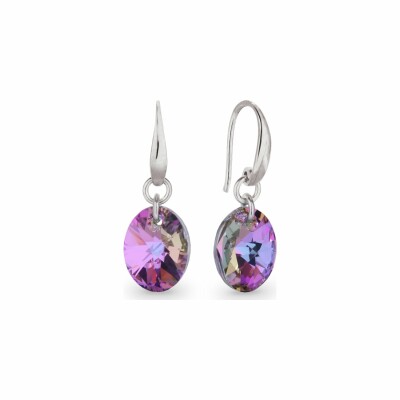 Boucles d'oreilles Spark Ribes en argent et cristaux