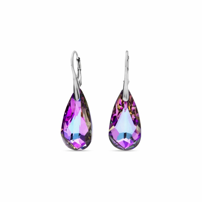 Boucles d'oreilles Spark Teardrop en argent plaqué platine et cristaux