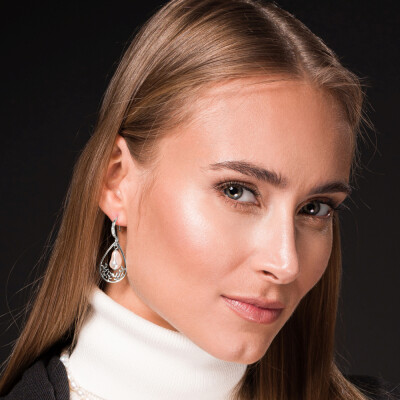 Boucles d'oreilles Spark Caresse en argent plaqué platine et cristaux