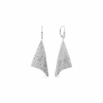 Boucles d'oreilles Spark Elegance en argent plaqué platine et cristaux