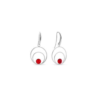 Boucles d'oreilles Spark Glory en argent plaqué platine et cristaux