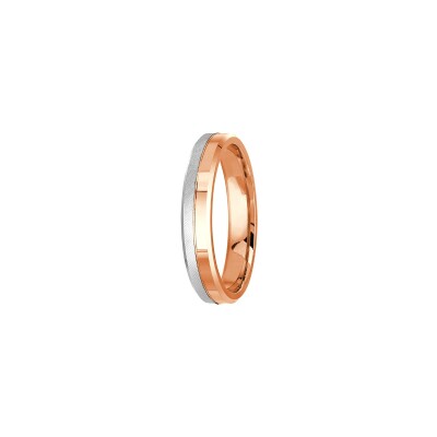 Alliance Les Essentielles Kyoto en platine et or rose, largeur 4mm