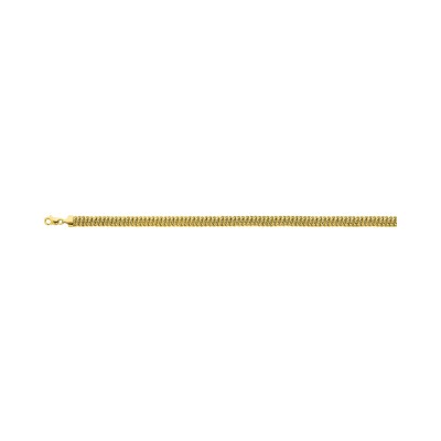 Bracelet chaîne maille américaine droite 7mm en or jaune