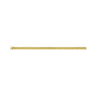 Bracelet chaîne maille américaine droite 8mm en or jaune
