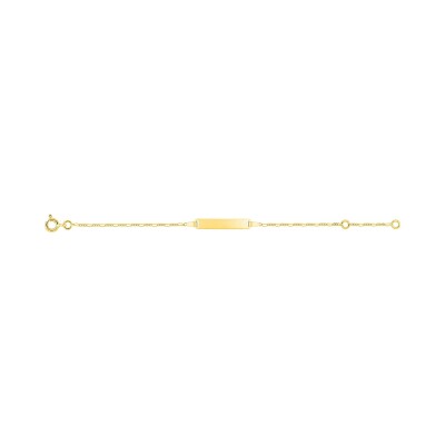 Gourmette Bébé en or jaune, taille 13cm