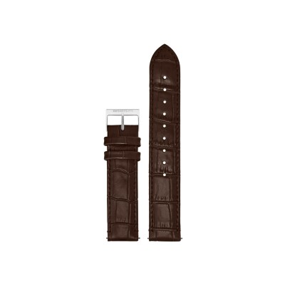 Bracelet de montre Briston 18mm marron en cuir façon crocodile 