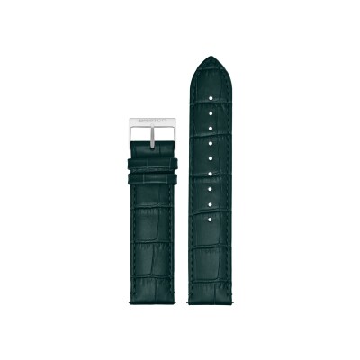 Bracelet de montre Briston 20mm vert en cuir façon crocodile 