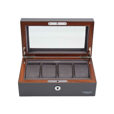 Rapport London Optic Four Watch Box- Carbon Fibre