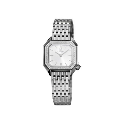 Montre March LA.B Lady Mansart Electrique - Diamants Acier - Acier Poli-Brossé 9 maillons 