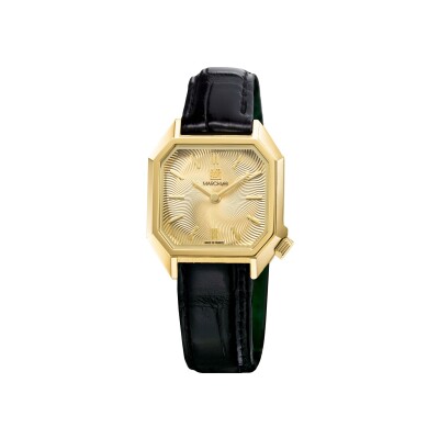 Montre March LA.B Lady Mansart Electrique - Spirale Or - Alligator Noir