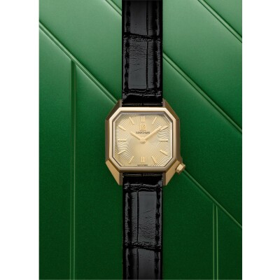 Montre MARCH LA.B LADY MANSART Electrique - Spirale Or - Alligator Noir