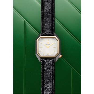 Montre MARCH LA.B LADY MANSART Electrique - Metalic - Chevreau Noir