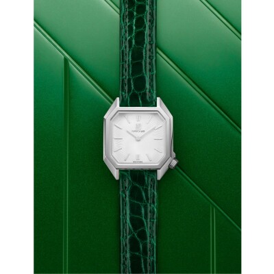 Montre MARCH LA.B LADY MANSART Electrique - Spirale Blanc - Alligator Vert