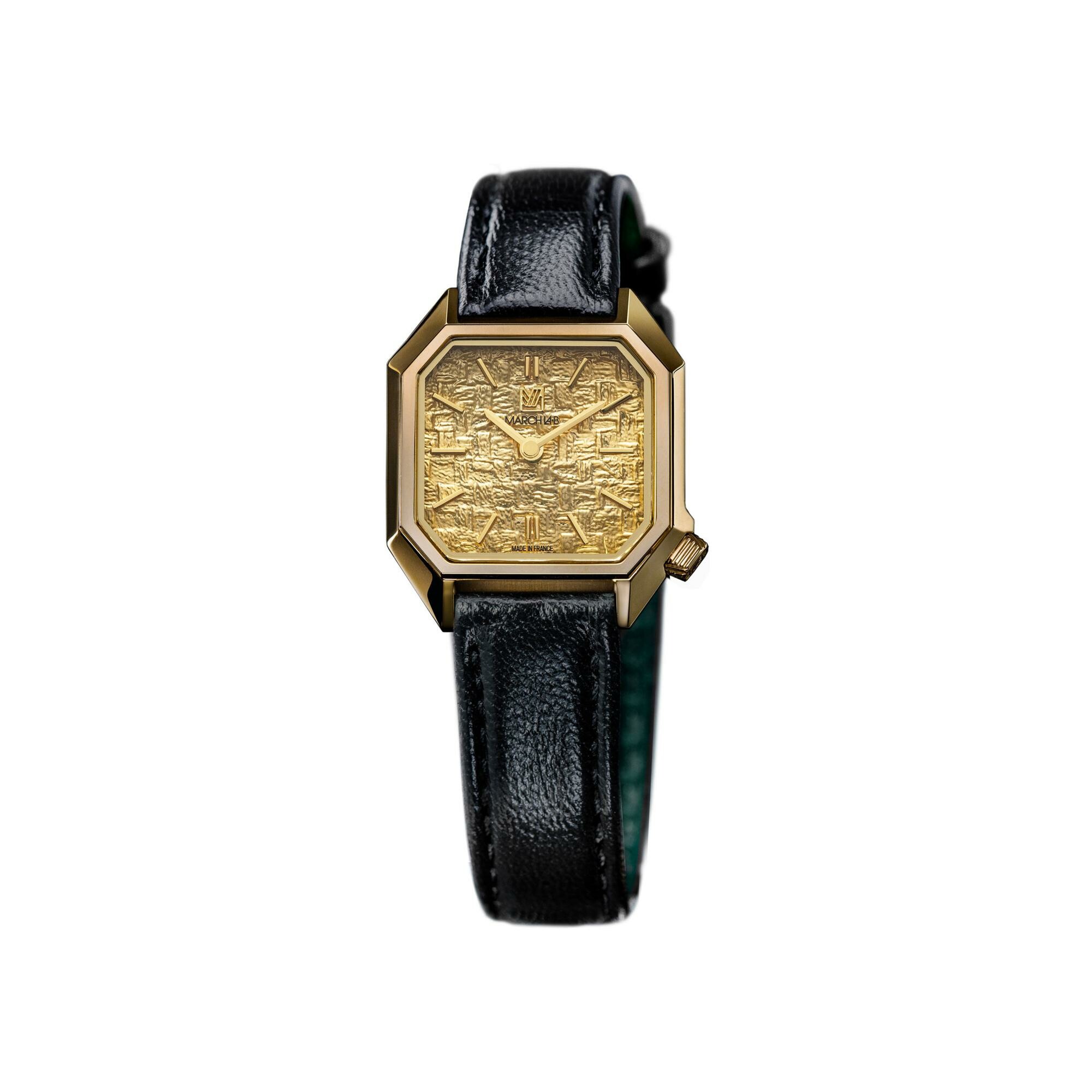 Montre Vintage Seiko à Mouvement Quartz - Bracelet Cuir Lézard Marron, Boîtier Doré, Occasion