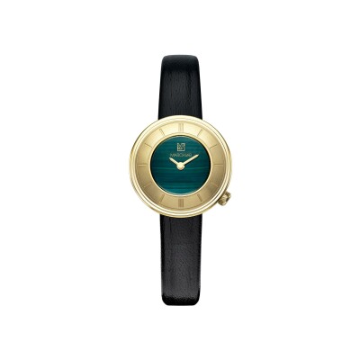 Montre March LA.B Lady Volante Electrique -  Malachite - Chevreau Noir