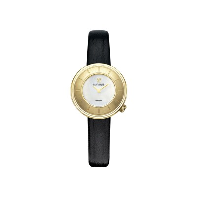 Montre March LA.B Lady Volante Electrique - Nacre - Chevreau Noir