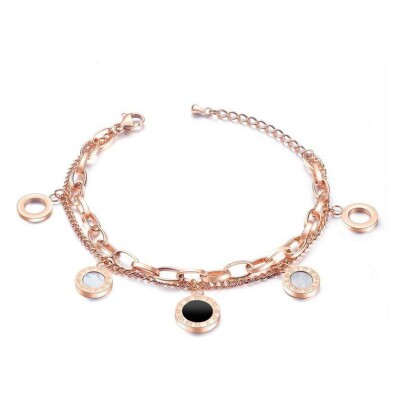 Bracelet LeeCooper en métal doré rose et nacre