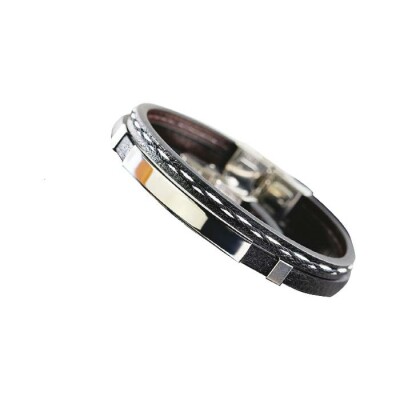 Bracelet LeeCooper en acier et cuir