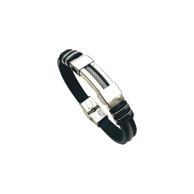 Bracelet LeeCooper en acier et cuir