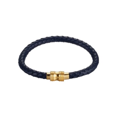 Bracelet LeeCooper en cuir et métal doré