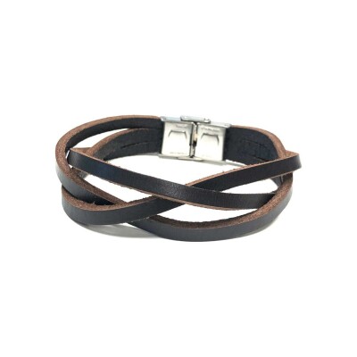 Bracelet LeeCooper en acier et cuir