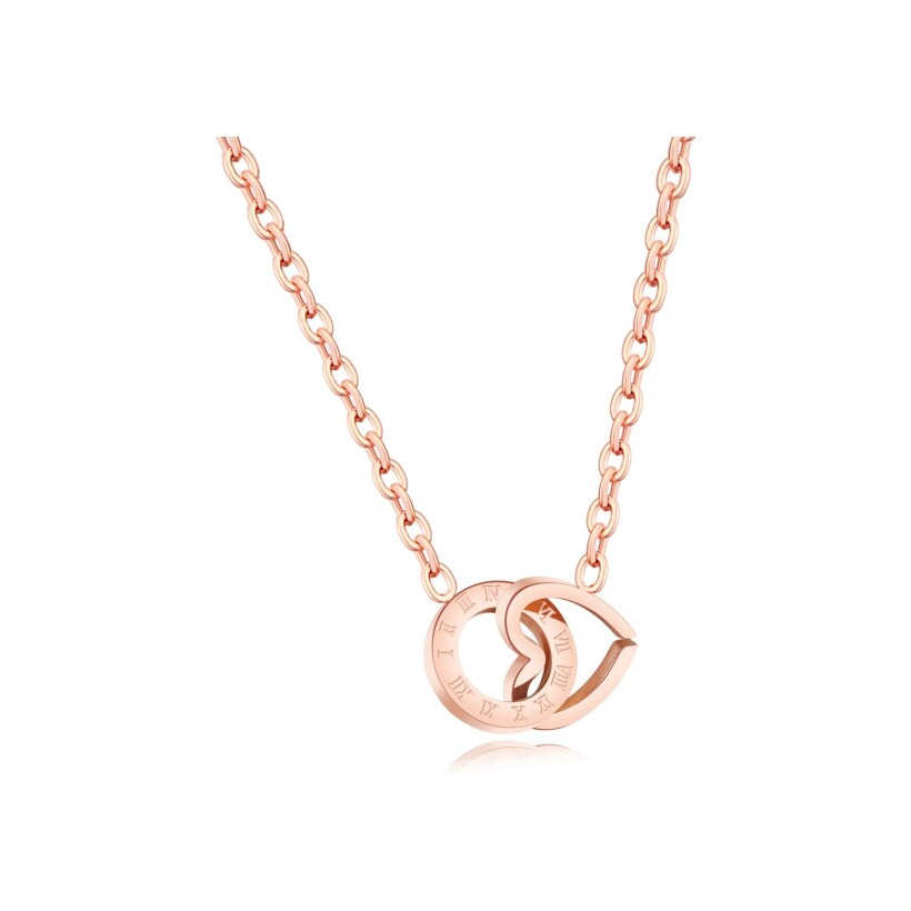 Collier LeeCooper en métal doré rose