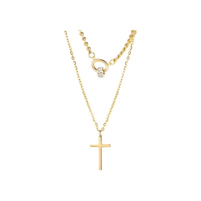 Collier LeeCooper en métal doré et oxydes de zirconium