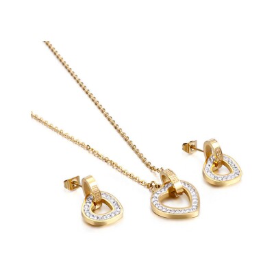 Collier LeeCooper en métal doré et strass