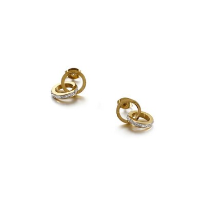 Boucles d'oreilles LeeCooper en métal doré