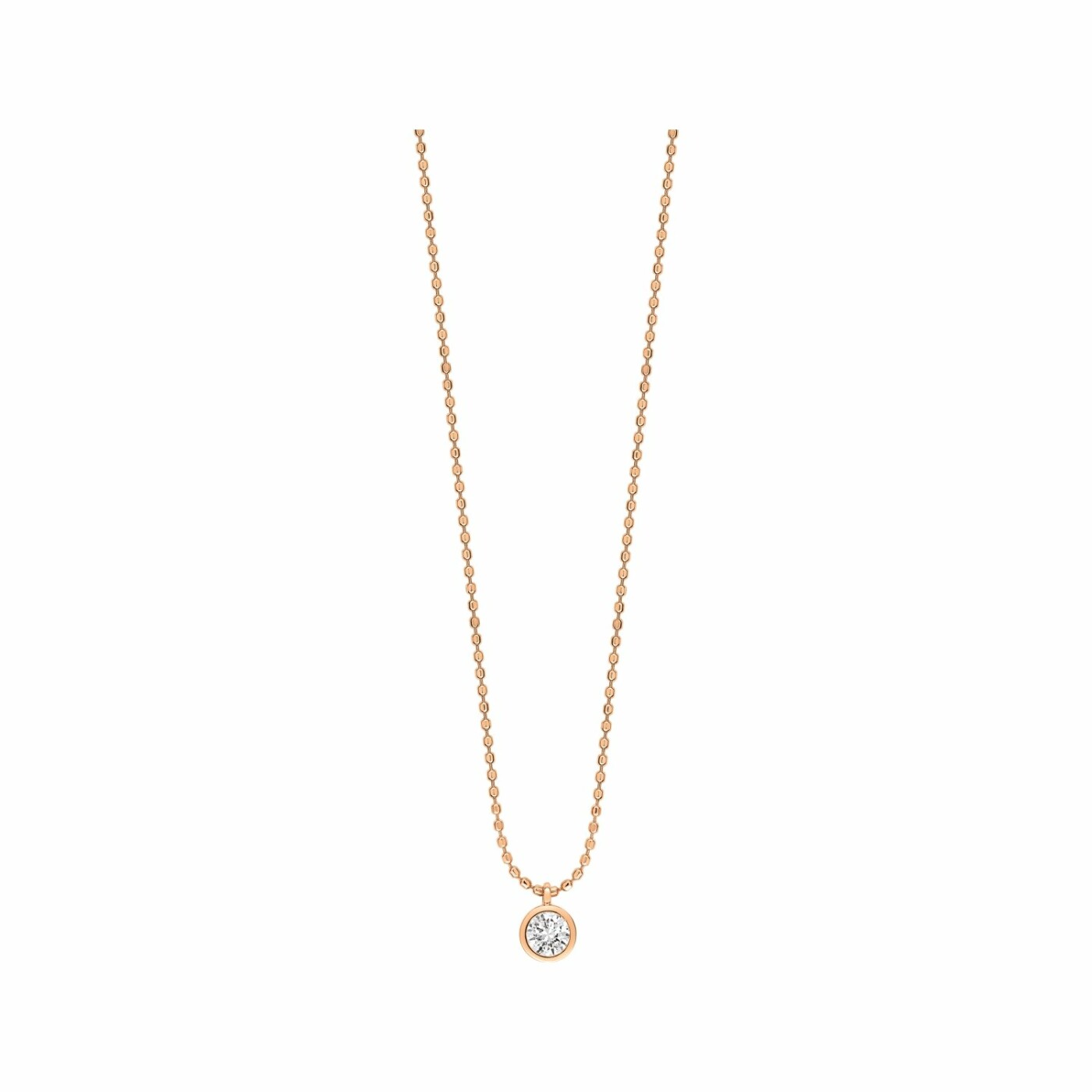 Collier GINETTE NY LONELY DIAMONDS en or rose et diamant