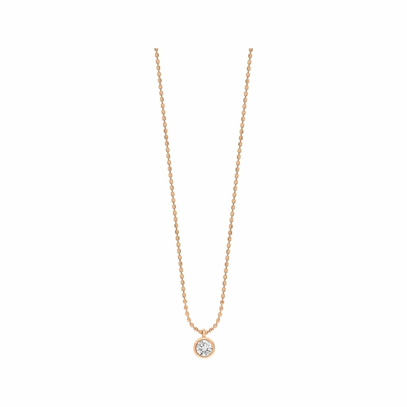 GINETTE NY LONELY DIAMONDS necklace, rose gold and diamond