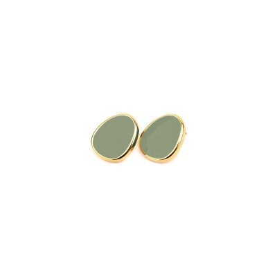 Boucles d'oreilles Simone à Bordeaux Les Délicieuses Sauge en acier inoxydable