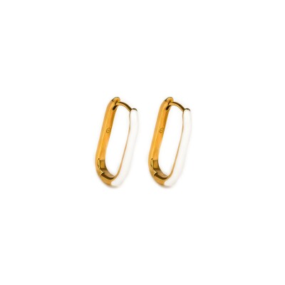 Boucles d'oreilles Simone à Bordeaux Les Gracieuses Blanches en acier inoxydable
