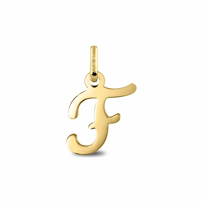 Pendentif initiale F en or jaune