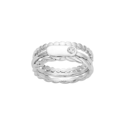 Bague La Garçonne en argent et diamant 0.015ct