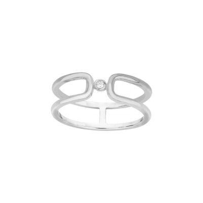 Bague La Garçonne en argent et diamant 0.015ct