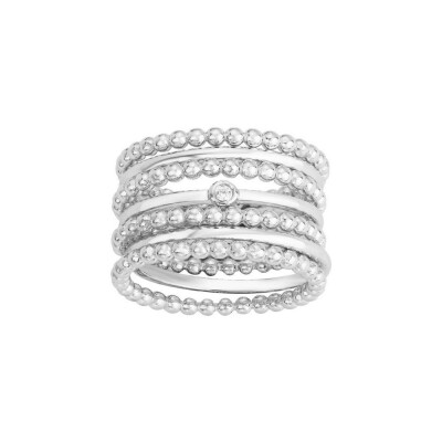 Bague La Garçonne en argent et diamant 0.015ct