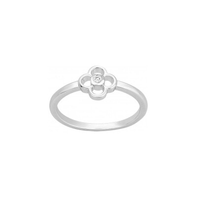 Bague La Garçonne en argent et diamant 0.015ct