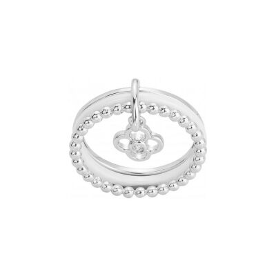 Bague La Garçonne en argent et diamant 0.015ct