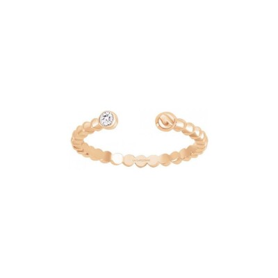 Bague La Garçonne en plaqué or et diamant 0.015ct