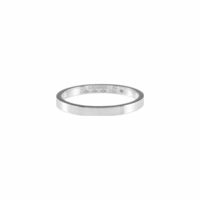 le gramme ribbon 1.4mm wedding ring, brushed white gold, 3 grams