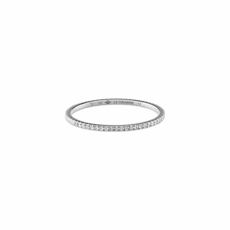 le gramme wedding ring, polished white gold, 1 gram