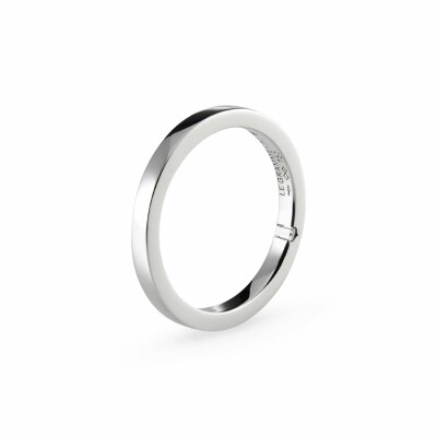 le gramme wedding ring, polished white gold, 5 grams