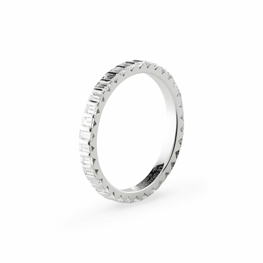le gramme wedding ring, polished white gold, 3 grams