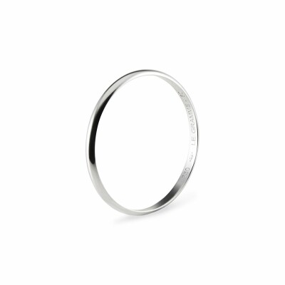 le gramme wedding ring, polished white gold, 1 gram