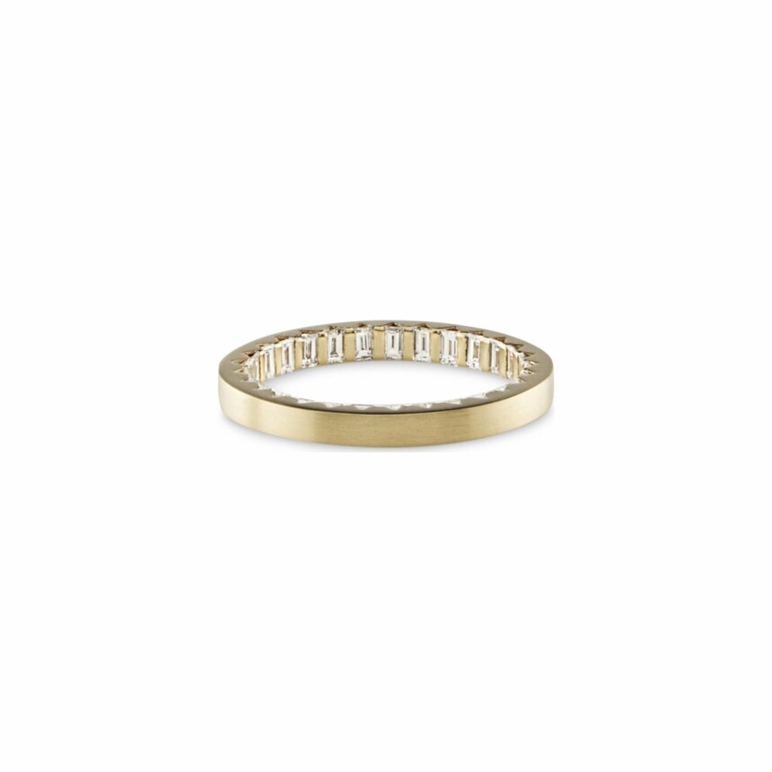 le gramme wedding ring, brushed yellow gold, 3 grams