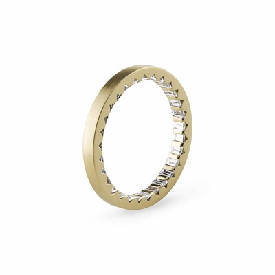 le gramme wedding ring, brushed yellow gold, 3 grams